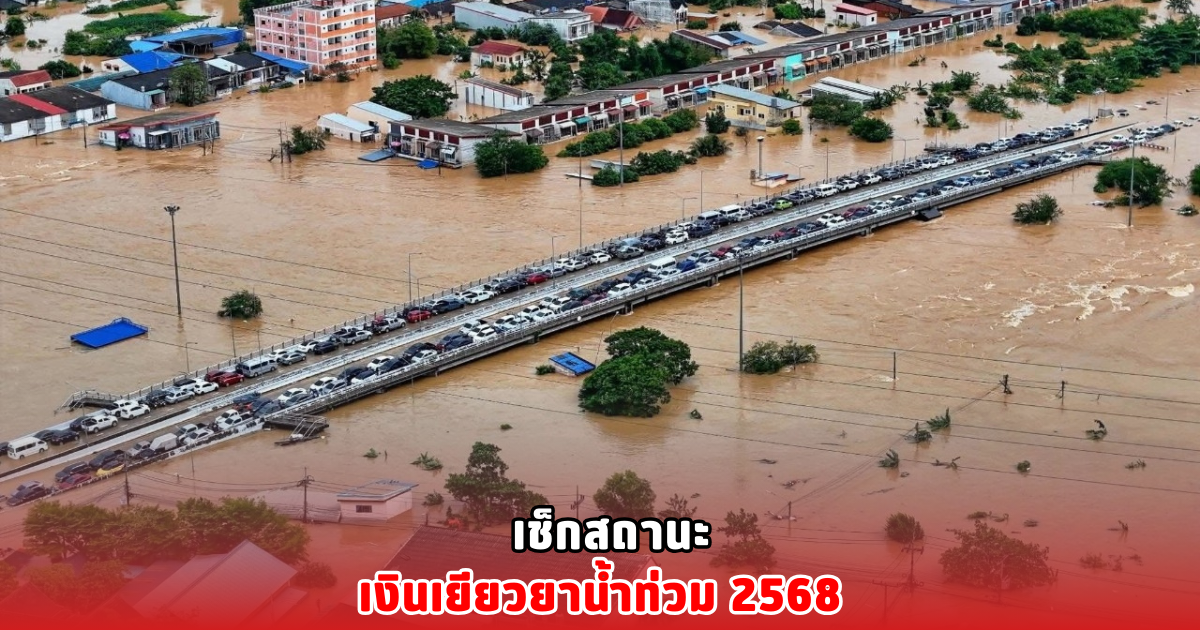 เช็กสถานะเงินเยียวยาน้ำท่วม 2568