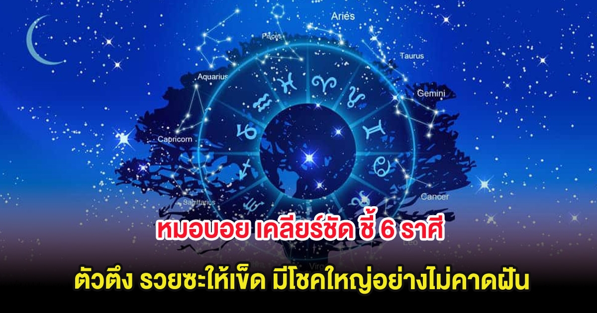 หมอบอย เคลียร์ชัด ชี้ 6 ราศี ตัวตึง รวยซะให้เข็ด มีโชคใหญ่อย่างไม่คาดฝัน