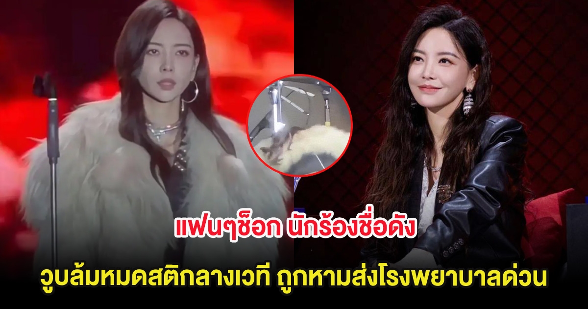 แฟนๆช็อก นักร้องชื่อดัง วูบล้มหมดสติกลางเวที ถูกหามส่งโรงพยาบาลด่วน (ต่างประเทศ)