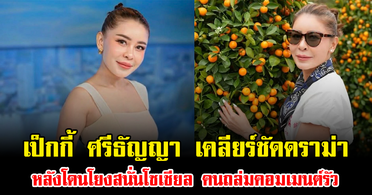 เป็กกี้ ศรีธัญญา เคลียร์ชัดไม่เอี่ยวดราม่า หลังโดนโยงสนั่นโซเชียล คนถล่มคอมเมนต์รัว