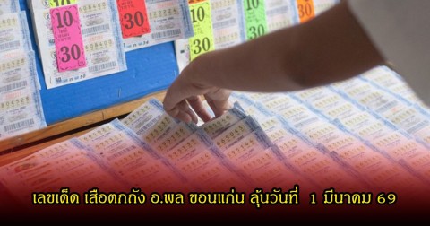 เลขเด็ด เสือตกถัง อ.พล ขอนแก่น ลุ้นวันที่  1 มีนาคม 69