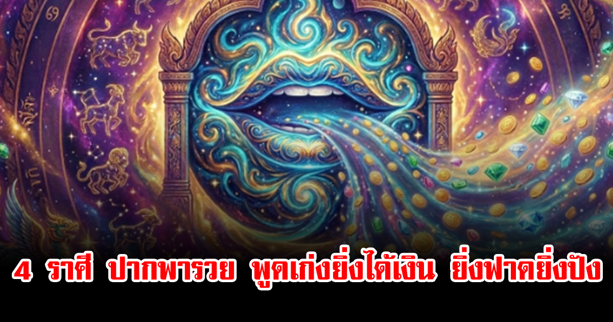 4 ราศี ปากพารวย พูดเก่งยิ่งได้เงิน ยิ่งฟาดยิ่งปัง