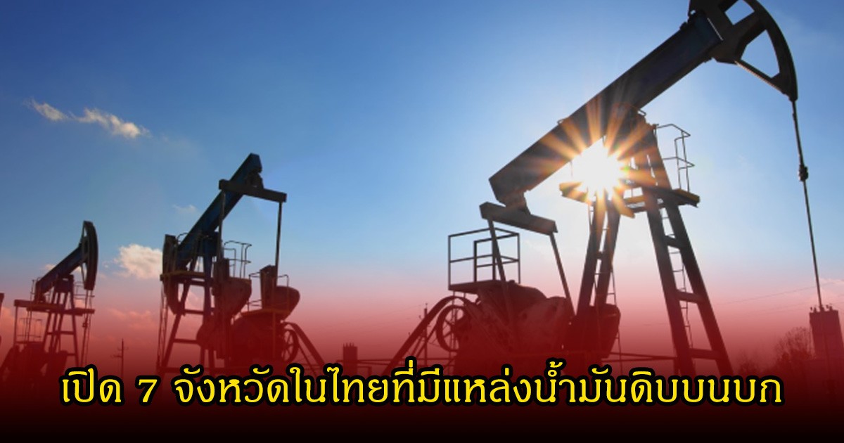 เปิด 7 จังหวัดในไทยที่มีแหล่งน้ำมันดิบบนบก ร่วมถึงทรัพยากรที่ซ่อนอยู่ใต้ดิน