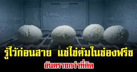 รู้ไว้ก่อนสาย แช่ไข่ต้มในช่องฟรีซ อันตรายกว่าที่คิด