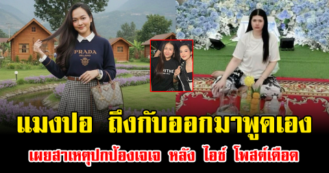 ไม่จบง่าย แมงปอ ถึงกับออกมาพูดเอง เผยสาเหตุปกป้องเจเจ หลัง ไอซ์ โพสต์เดือด