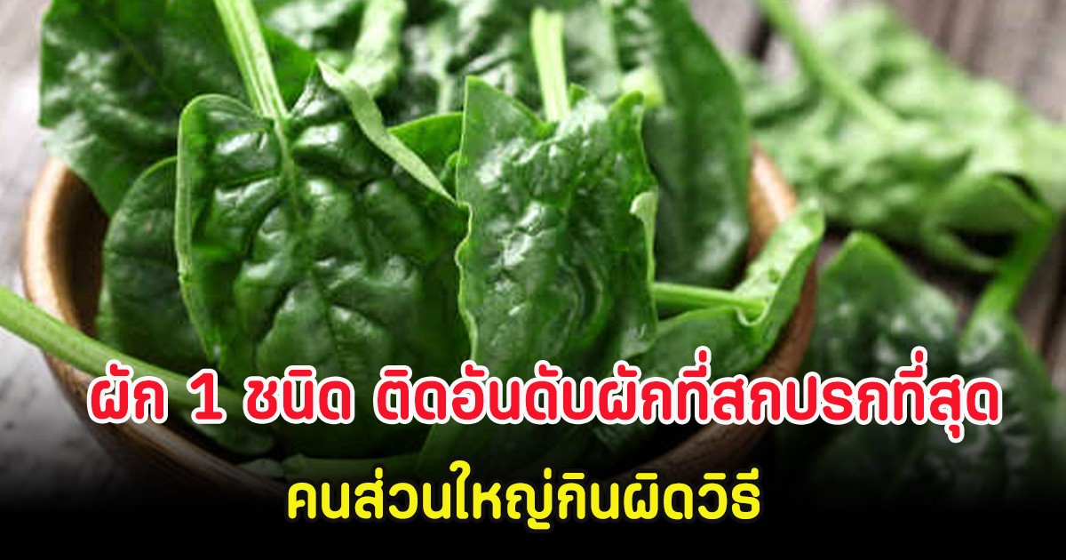 ผัก 1 ชนิด ติดอันดับผักที่สกปรกที่สุด คนส่วนใหญ่กินผิดวิธี