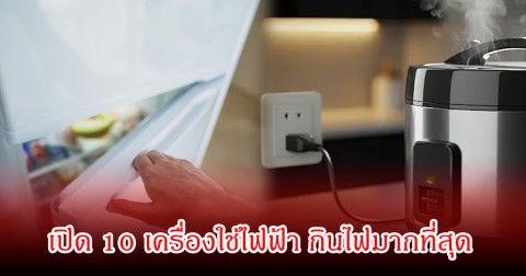 เปิด 10 เครื่องใช้ไฟฟ้า กินไฟมากที่สุด คำนวณชัดๆให้เห็นไปเลย