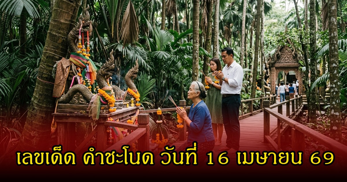 เลขเด็ด คำชะโนด วันที่ 16 เมษายน 69