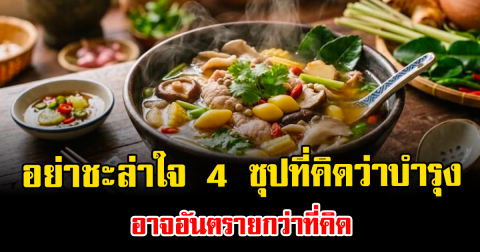 อย่าชะล่าใจ 4 ซุปที่คิดว่าบำรุง อาจอันตรายกว่าที่คิด