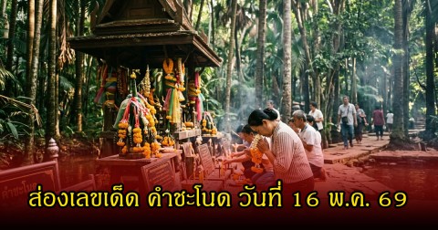 ส่องเลขเด็ด คำชะโนด วันที่ 16 พฤษภาคม 69