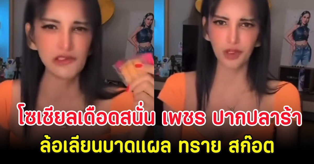 โซเชียลเดือดสนั่น เพชร ปากปลาร้า ล้อเลียนบาดแผล ทราย สก๊อต
