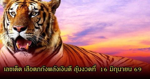 เลขเด็ด เสือตกถังพลังเงินดี ลุ้นงวดที่  16 มิถุนายน 69