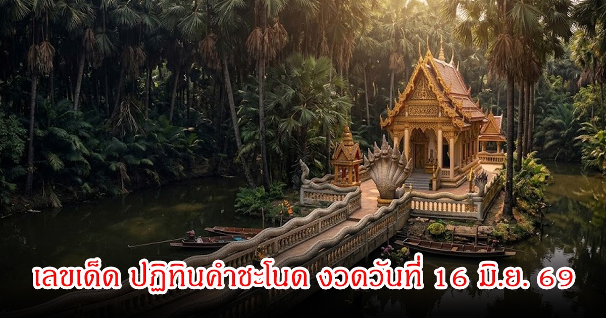เลขเด็ด ปฏิทินคำชะโนด งวดวันที่ 16 มิถุนายน 69