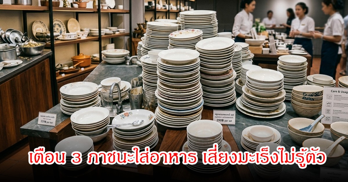 เตือน 3 ภาชนะใส่อาหาร ที่หลายคนฮิต เสี่ยงมะเร็งไม่รู้ตัว หากเจอความร้อน-กรด