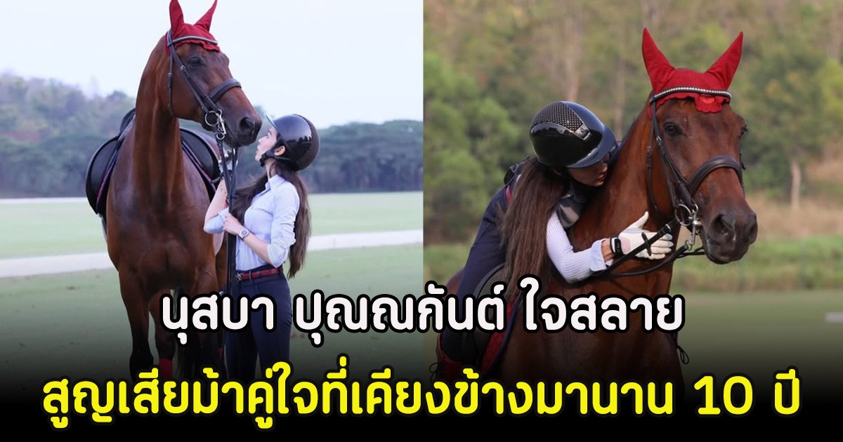 นุสบา ปุณณกันต์ ใจสลาย สูญเสียม้าคู่ใจที่เคียงข้างมานาน 10 ปี