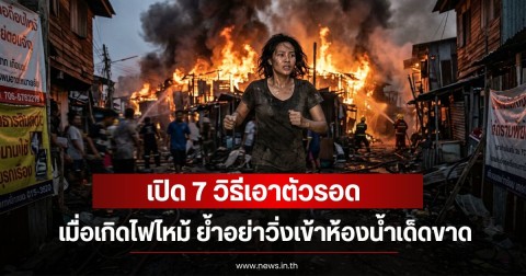 เปิด 7 วิธีเอาตัวรอด เมื่อเกิดไฟไหม้ ย้ำอย่าวิ่งเข้าห้องน้ำเด็ดขาด