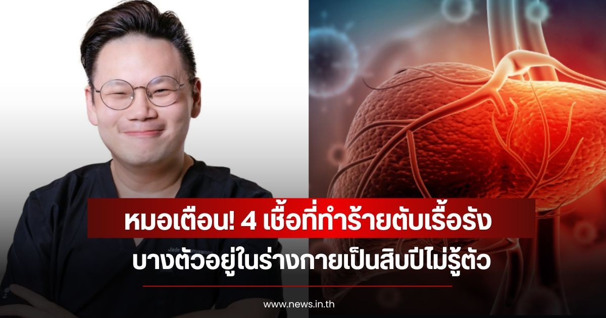 หมอเตือน! 4 เชื้อที่ทำร้ายตับเรื้อรัง บางตัวอยู่ในร่างกายเป็นสิบปีไม่รู้ตัว