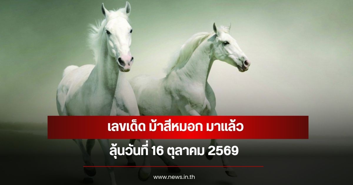 เลขเด็ด ม้าสีหมอก มาแล้ว ลุ้นวันที่ 16 ตุลาคม 2569